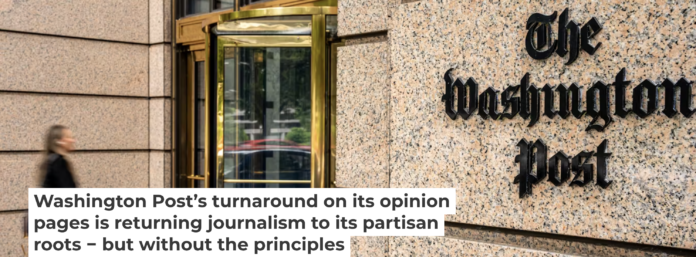 Owner Jeff Bezos has made big changes to The Washington Post’s editorial pages. Andrew Harnik/Getty Images Owner Jeff Bezos has made big changes to The Washington Post’s editorial pages. Andrew Harnik/Getty Images